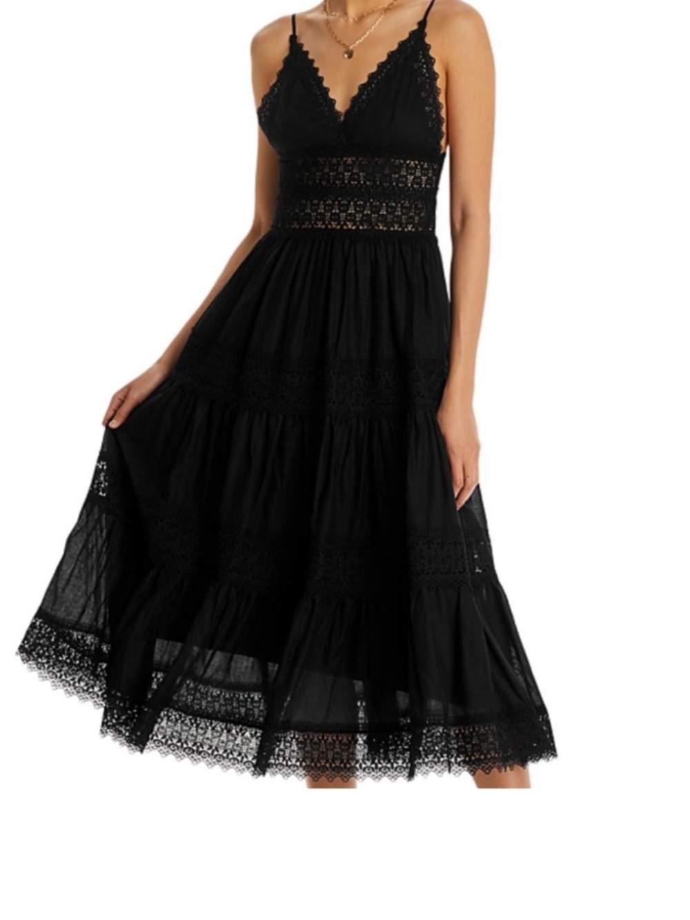 Aqua Black Lace Dress